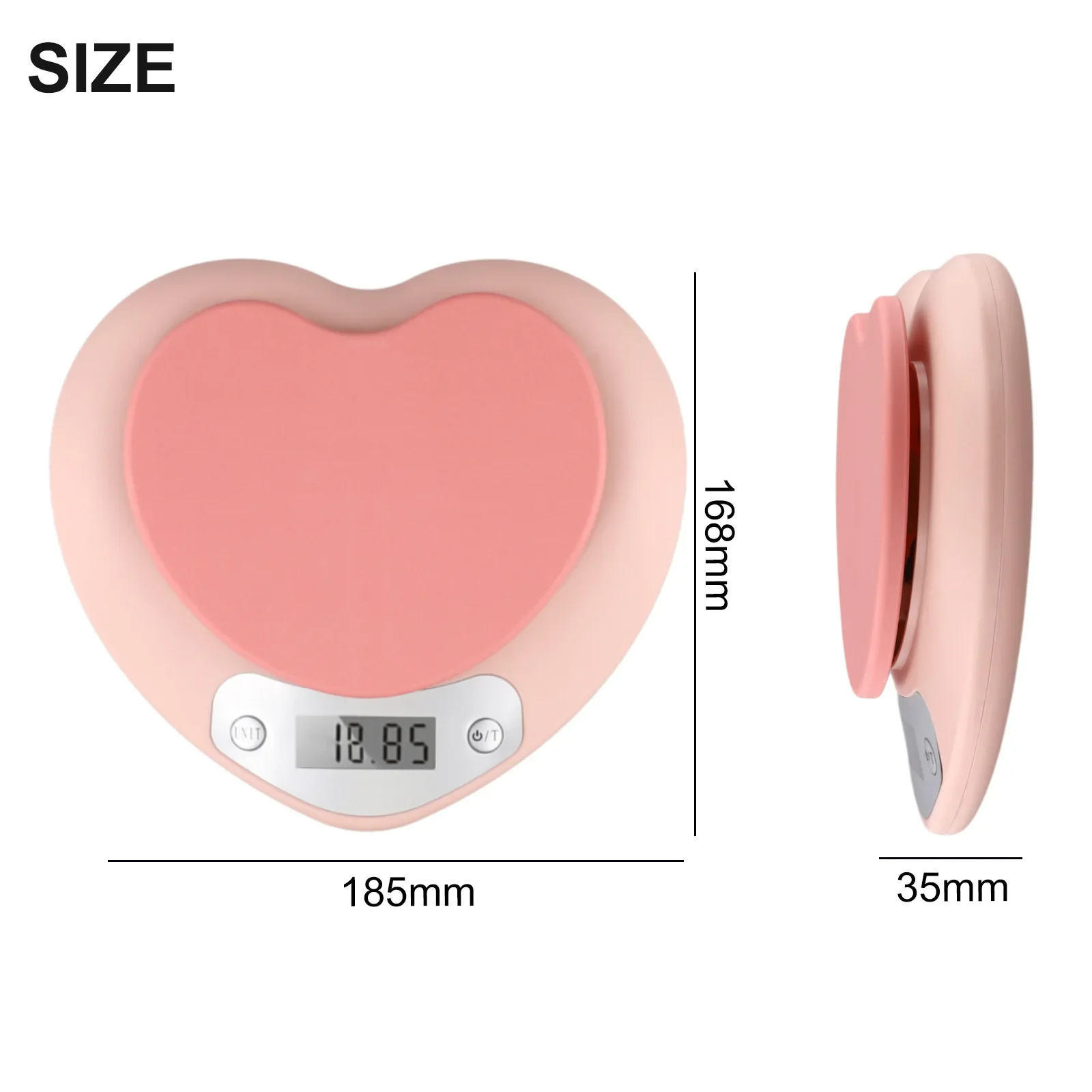 5kg Kitchen Scale Electronic Kitchen Scale Home Kitchen Battery Operated Easy-to-read LCD Display Maximum Capacity 5kg