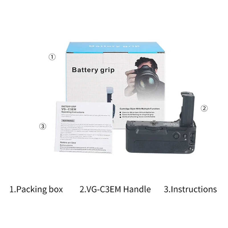 VG-C3EM Vertical Battery Grip for Sony A9 A7RIII A7III A7III A7RIII A7M3 A7RM3 Battery Grip