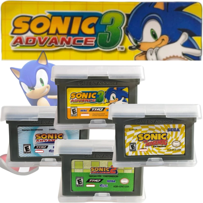 Sonic The Hedgehog GBA Spielmodul-Set Advance 1 2 3 Genesis Advance GBA SP Retro-Plattformer-Spielkarte für Fans-Sammlung – Detail 3