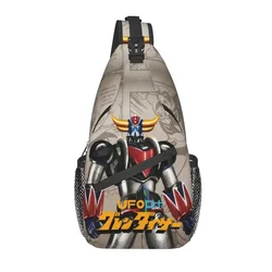 Grendizer Anime Sling Crossbody Backpack for Men, btUFO Robot, Goldorak Initiated Chest Bag for Imaging Camping Daypack