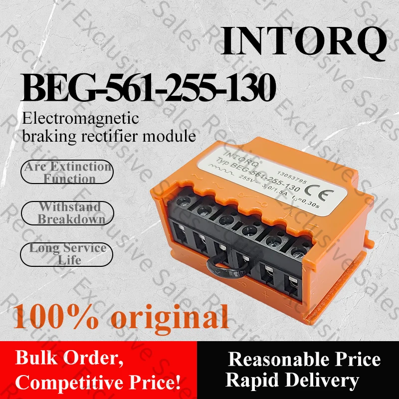 

INTORQ (13053795) BEG-561-255-130 255V 3,0/1,5A 1.30S Motor Brake Rectifier