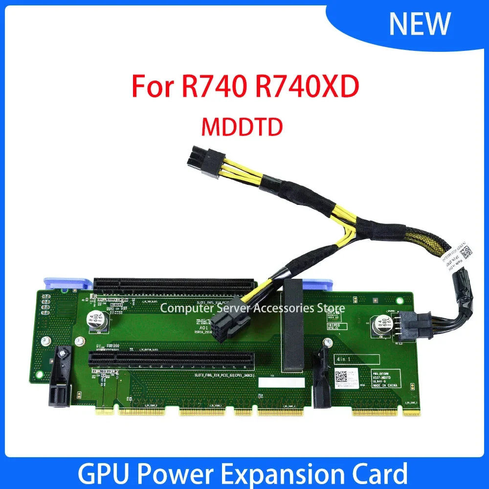 Original GPU Power CN-0MDDTD Extension Card for PowerEdge R740 R740XD Kit GPU Power Supply Expansion Card MDDTD with Cable TR5TP