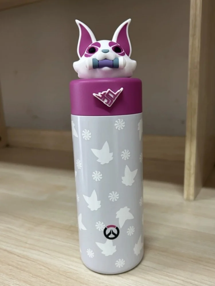 Authentic Kiriko Kitsune Stainless Steel Insulated Tumbler 330ml Cup Cute Silicone 3d Figurine Non‑Slip Base Water Bottle Gift view 2