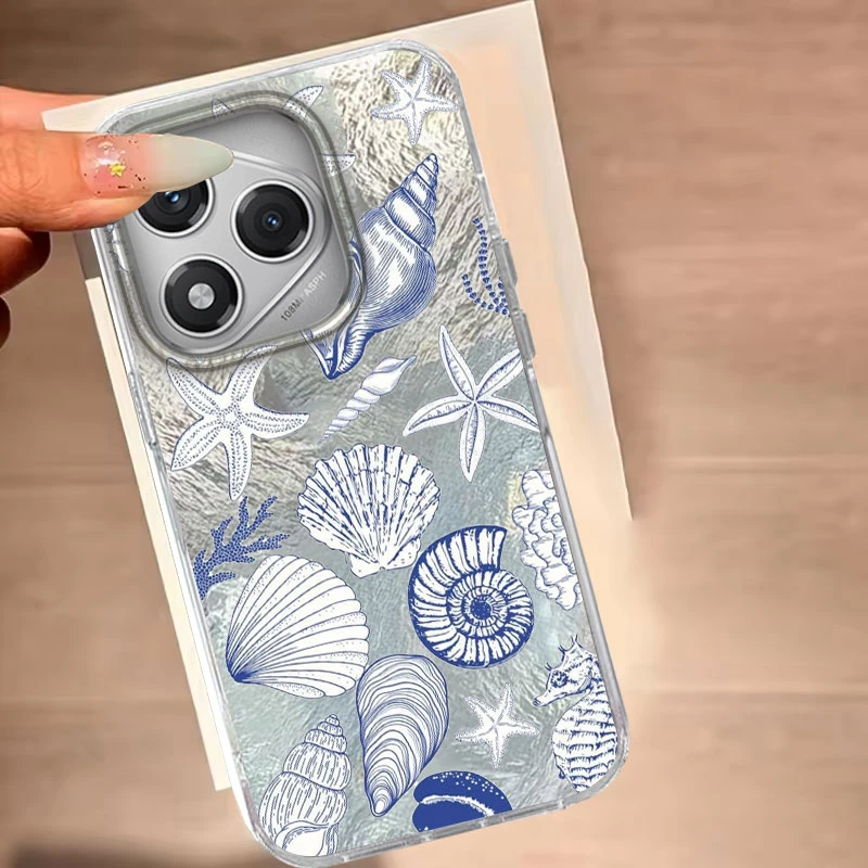 ل Honor 400 200 Pro 400 200 Lite X9b Migic6 7 5 Lite X8b X8c X9a X9c X7c X8a X7B X6 70 Lite 5G صدف نجم البحر جراب هاتف #4