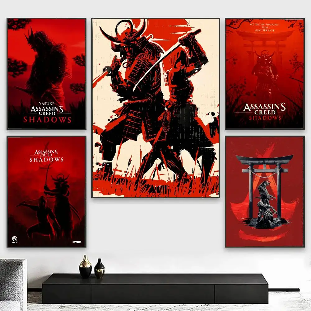 Game A-Assassin Creed samurai Painting Calligraphy Canvas Art Styles, Wall Art Decor, Living Room Decor