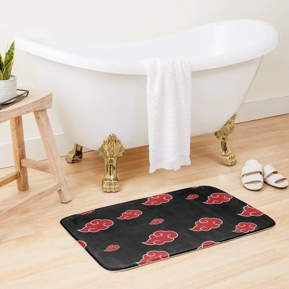 

Black and Red Cloud Bath Mat Home Decor House Entrance Mat