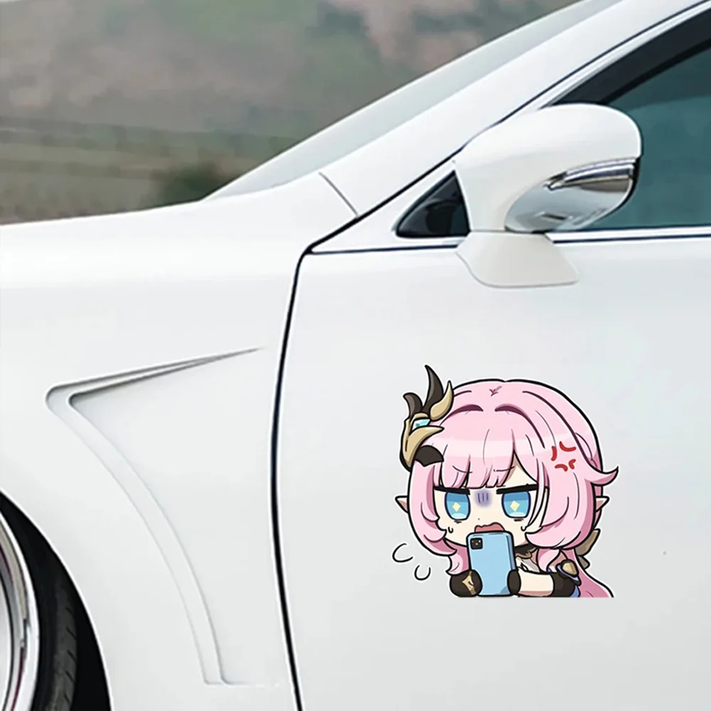 Honkai Impact 3 Elysia Sticker for Car,Moto,Water Bottles Background Funny Decal Home Luggage Laptop Cute Cartoon Art Decoration