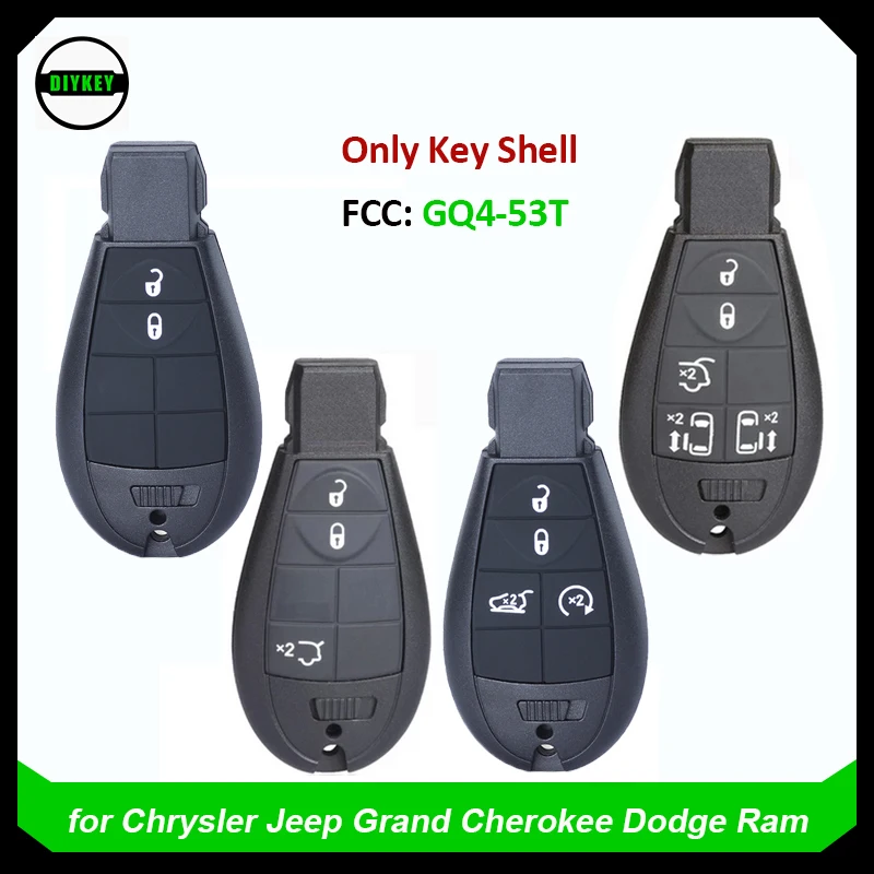 

Чехол для ключа дистанционного управления DIYKEY для Chrysler Jeep Grand Cherokee Dodge Durango Magnum Ram 300C 2008-2013 56046710AE / AF / AG