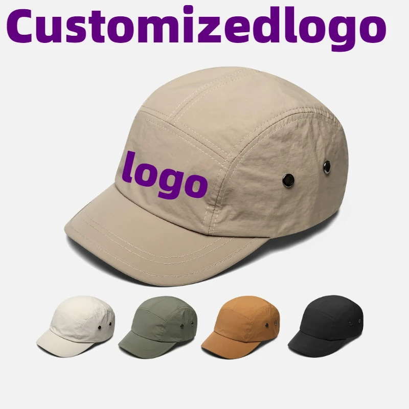 

Customized Logo Quick-drying Waterproof Hat for Men, Thin Style, Breathable Short Brim, Five-layered Cap for Women
