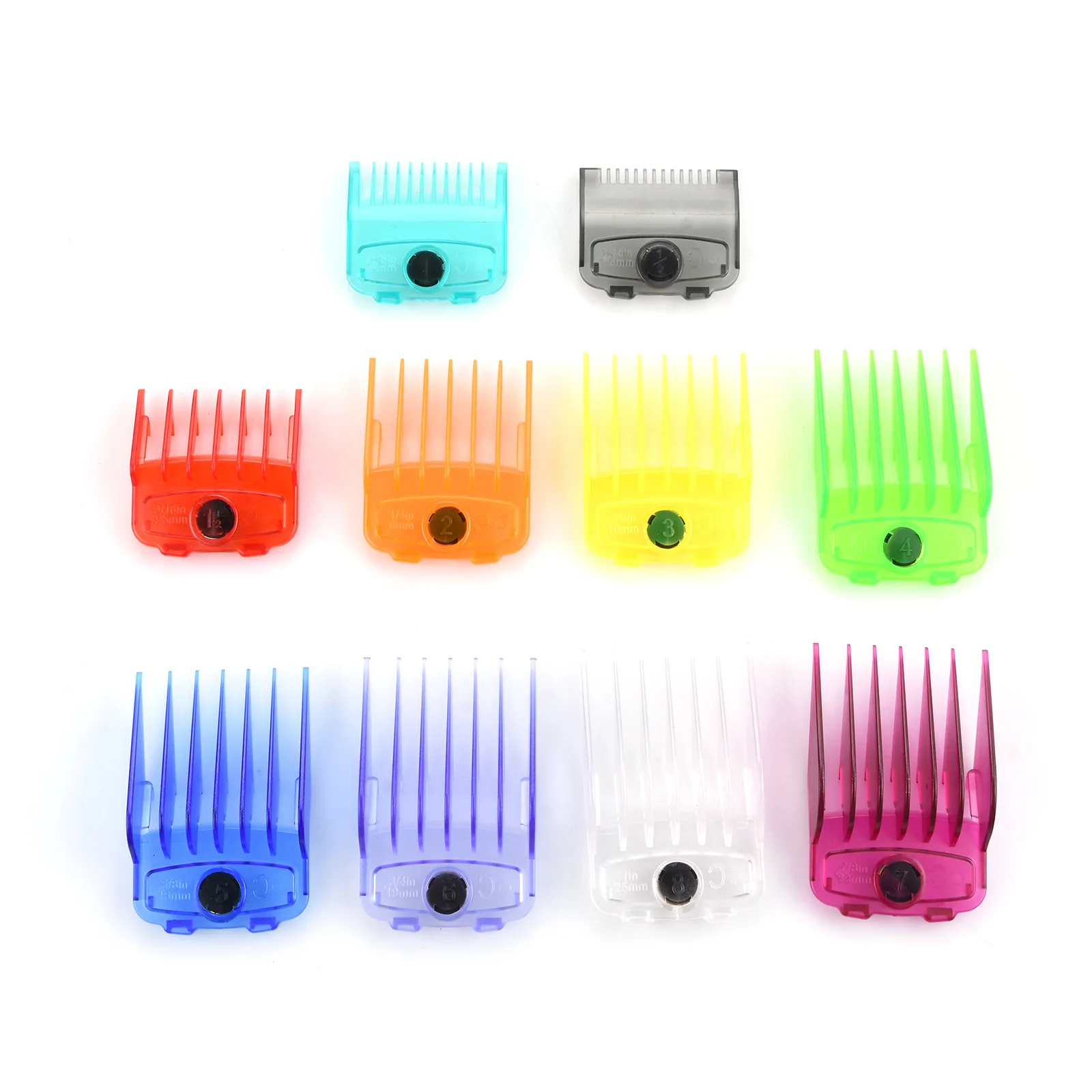 10PC Universal Professional Hair Clipper Limit Guide Comb With Box For Wahl Trimmer Cutting Guide Combs Barber Salon Accessories