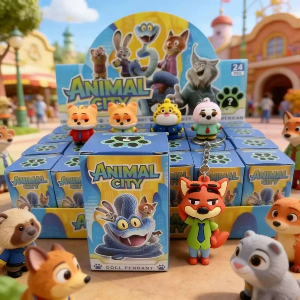 2026 新ディズニーズートピアフィギュアおもちゃアニメキーホルダーブラインドボックスモデル人形おもちゃ子供の誕生日プレゼントのおもちゃ