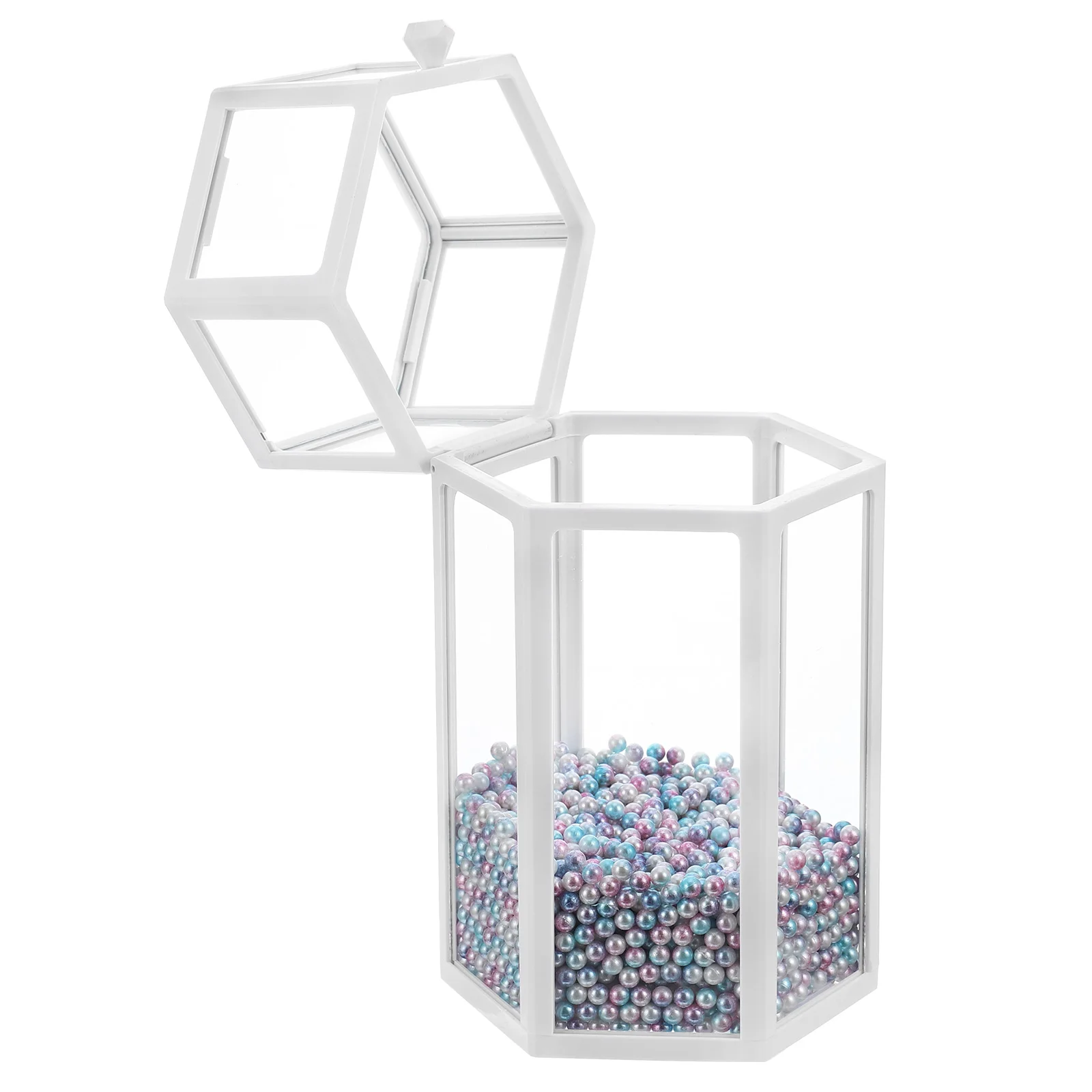 Sturdy Glass Storage Box Transparent Container For Eyeliner Eyebrow Pencil Makeup Organizer Durable Desktop Bathroom Vanity