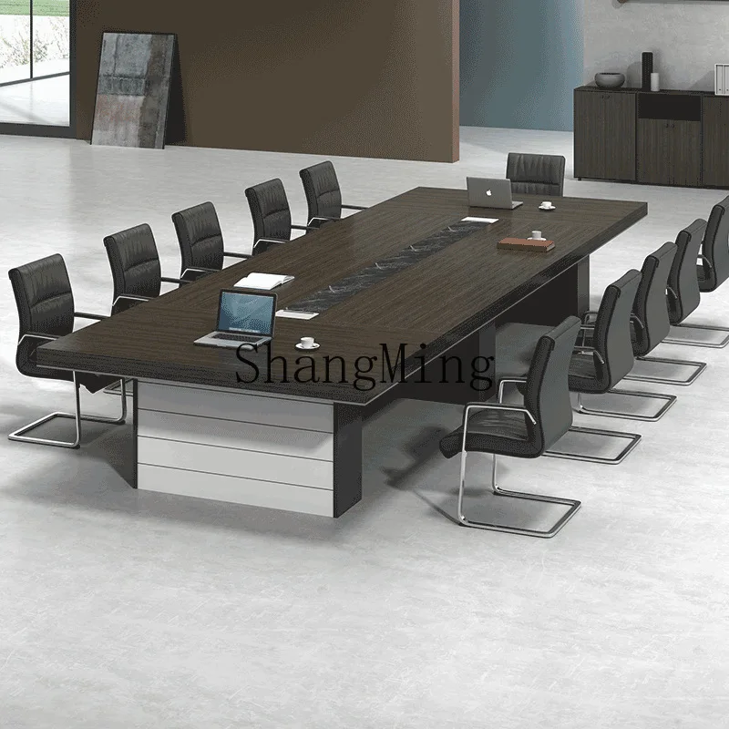 

FG conference table stable long table rounded corner plate rectangular company oval simple modern conference room table