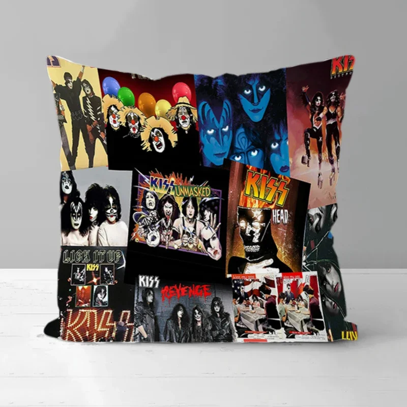 

KISS Rock Band Decorative Pillowcase 45x45 Pillow Covers Decorative Double-sided Printing Pillowcases 50x50 Cushion Cover 40*40