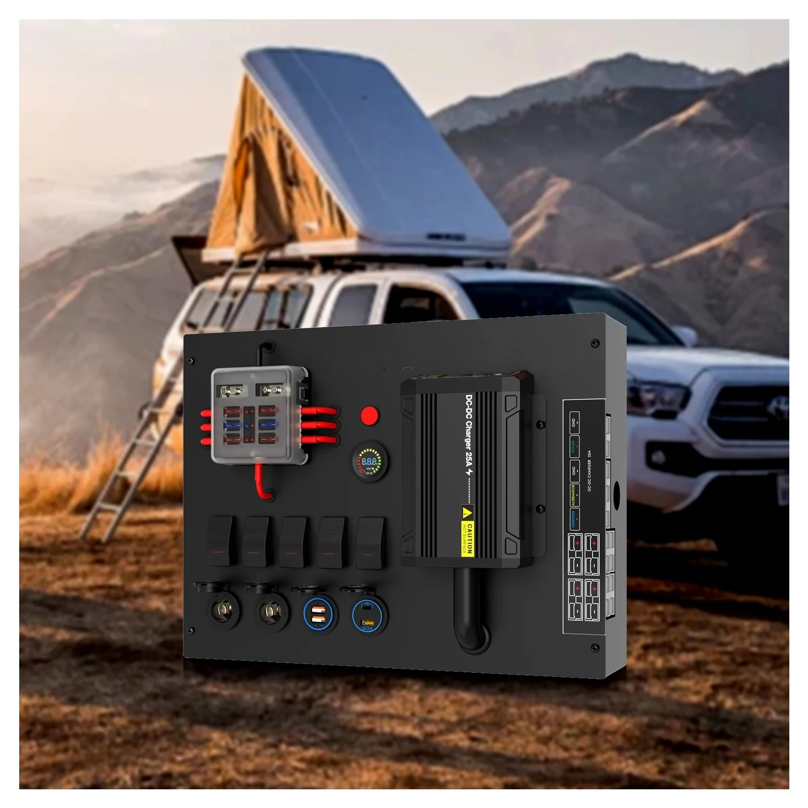 

Customized 12V Offroad Power Distribution Panel For Campervan Canopy Camping