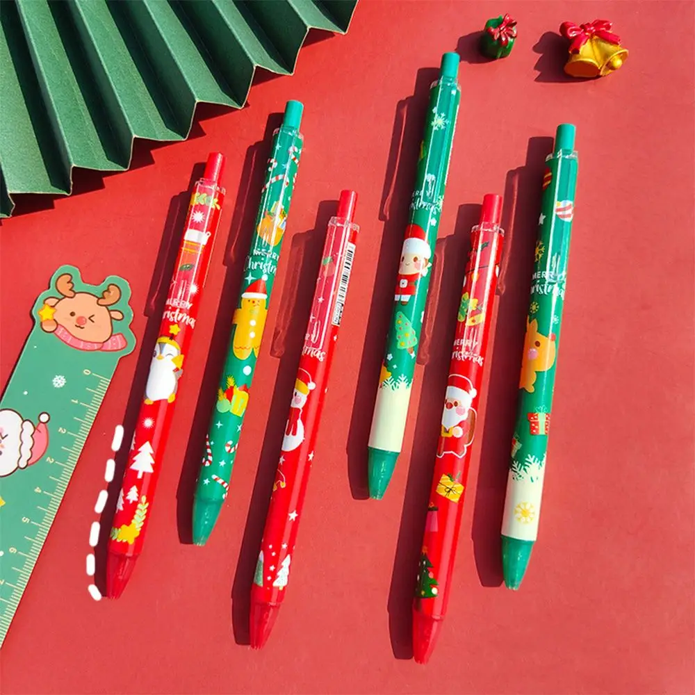 Cartoon Santa Claus Xmas Tree Deer Ballpoint Pen Elementary School Gifts Stationery Merry Christmas Decor Office School Supply