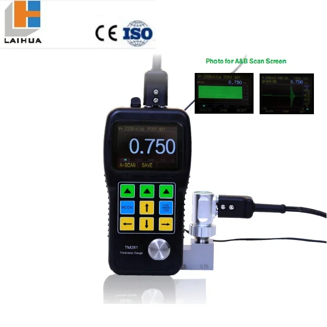 Portable Digital Ultrasonic Thickness Gauge With Metal Metal Handheld Surface Roughness Tester