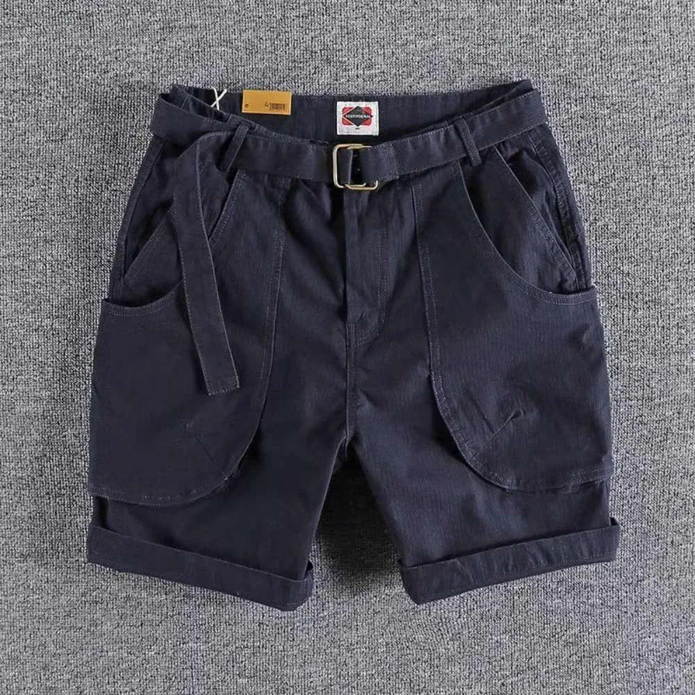 Invisible Open Crotch Outdoor Sex Men's Summer Cargo Pants Large Pocket Tactical Shorts Men Outdoors Casual Five Points Trousers