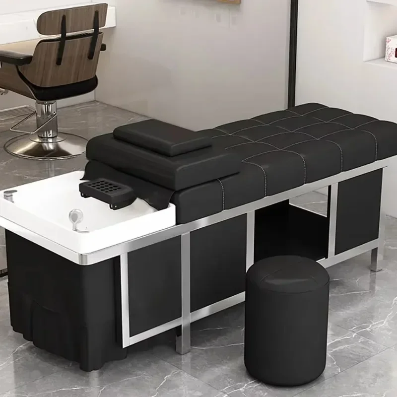#Trendy Nordic Hair Shampoo Bed Modern Fashion Unique Ergonomic Shampoo Bed Comfortable Lounge Cadeira De Barbearia Furniture