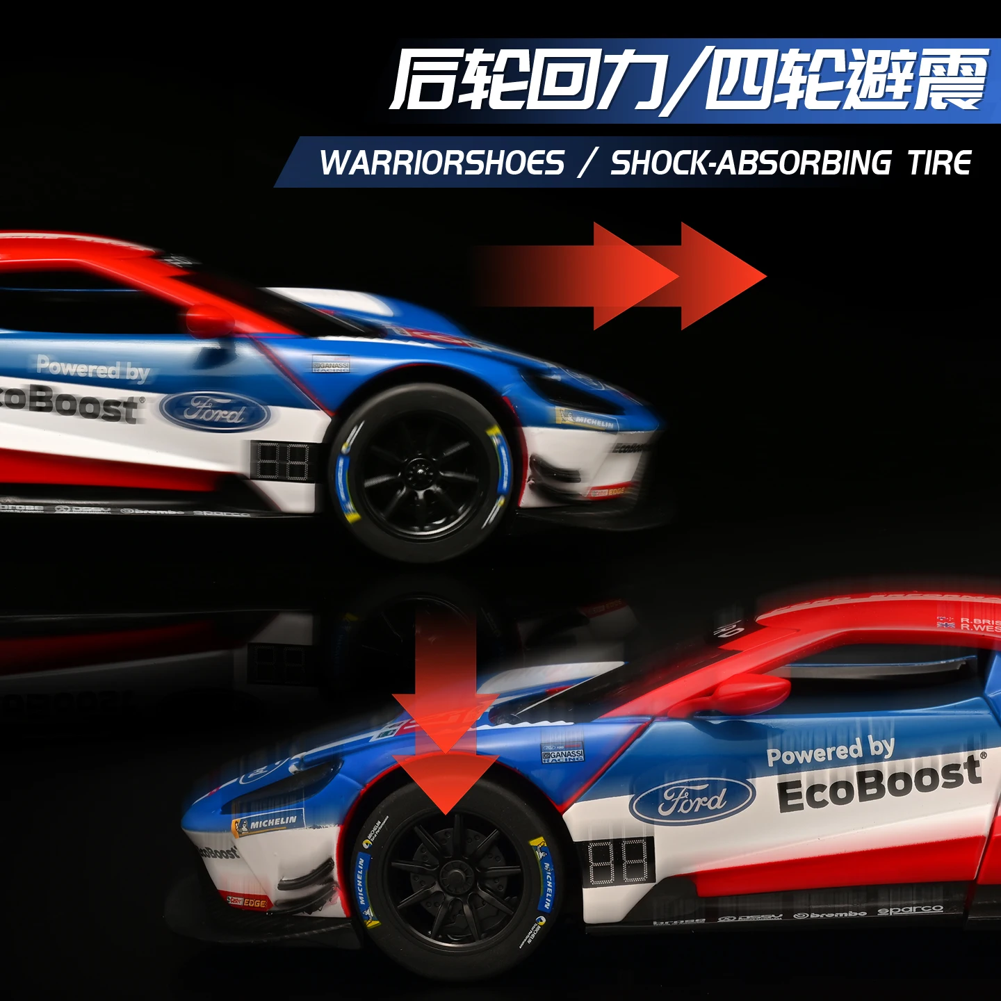 1:24 GT MK II Le Mans GTE Track Endurance Alloy Model Diecasts Metal Track Racing Cars Model Simulation Sound Light Collection view 4