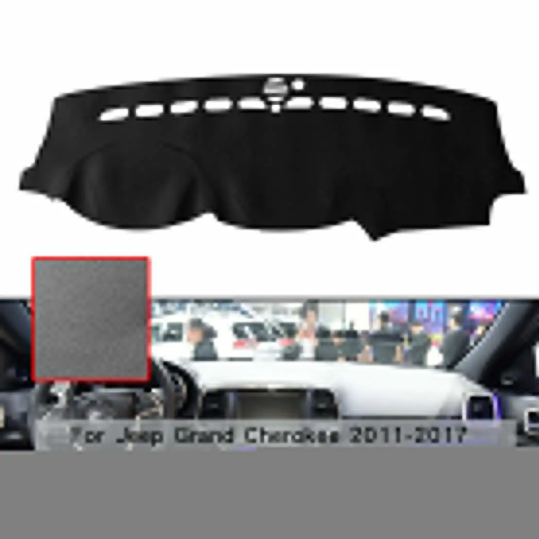 Car Leather Dashmat Dash Mat Dashboard Cover For 2011-2017 Jeep Grand Cherokee