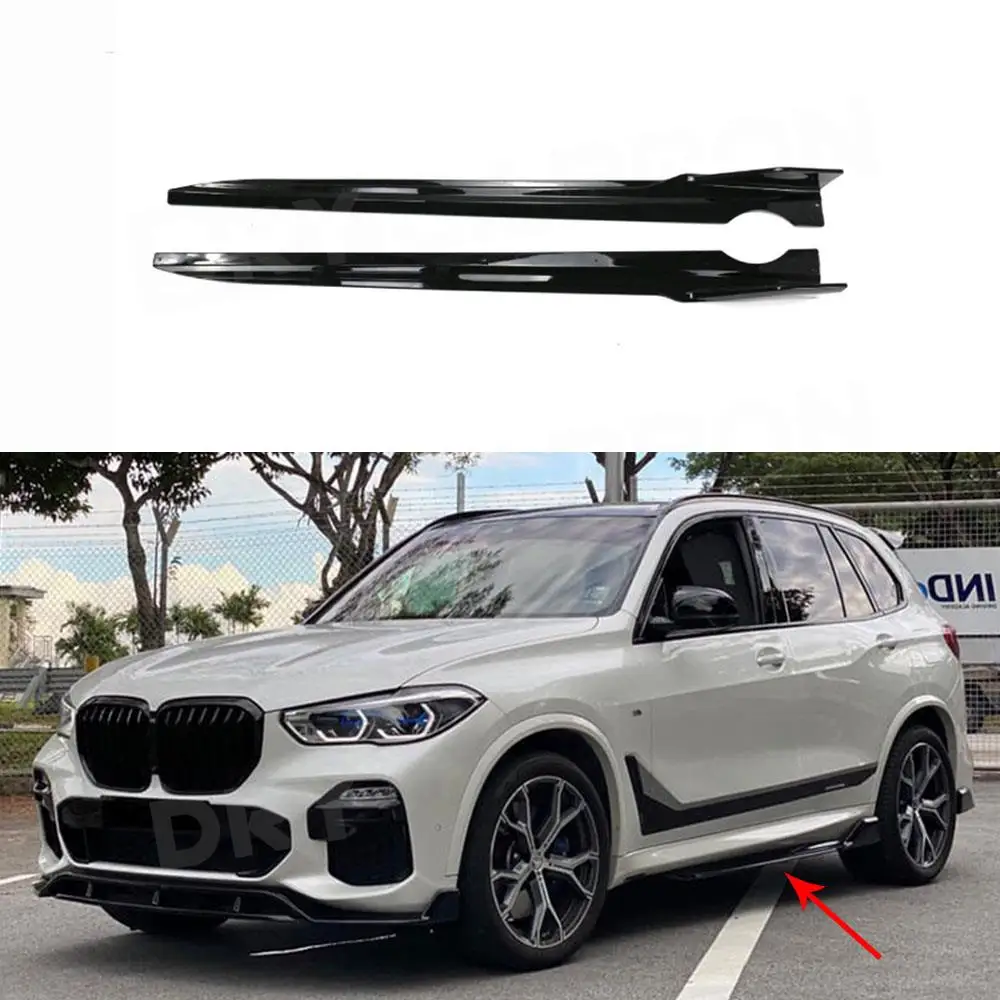 For BMW G05 X5 M Sport Car Bodykits Front Bumper Lip Rear Diffuser Side Skirts Rocker Panels Rear Boot Spoiler ABS Accessories