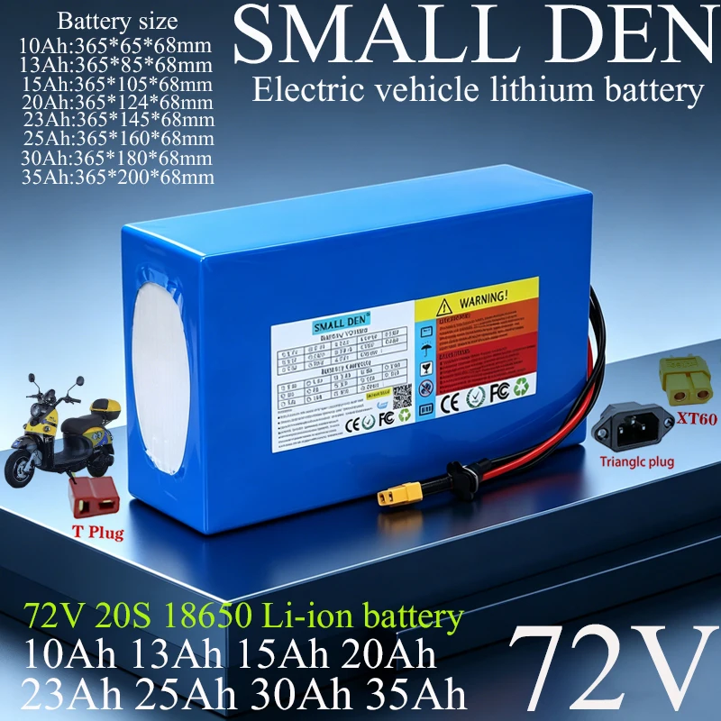 NEW 21700 72V 50Ah 40Ah 30Ah 20Ah 10Ah Lithium battery pack With 50A BMS 2000W~3800W For E-tools motorcycle scooter battery