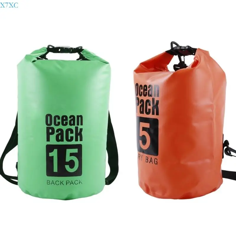 X7XC Waterproof PVC Backpacks Untuk Perlengkapan Berkemah Hiking Luar Ruang Dengan Bahu