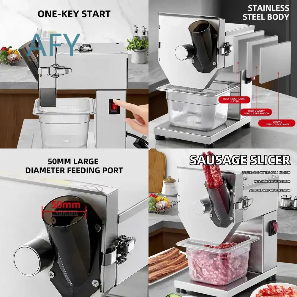 Cortadora de Salchichas para Procesador de Alimentos, Herramienta de Cocina, Procesador de Alimentos, Cortadora de Carne, Máquina Rebanadora