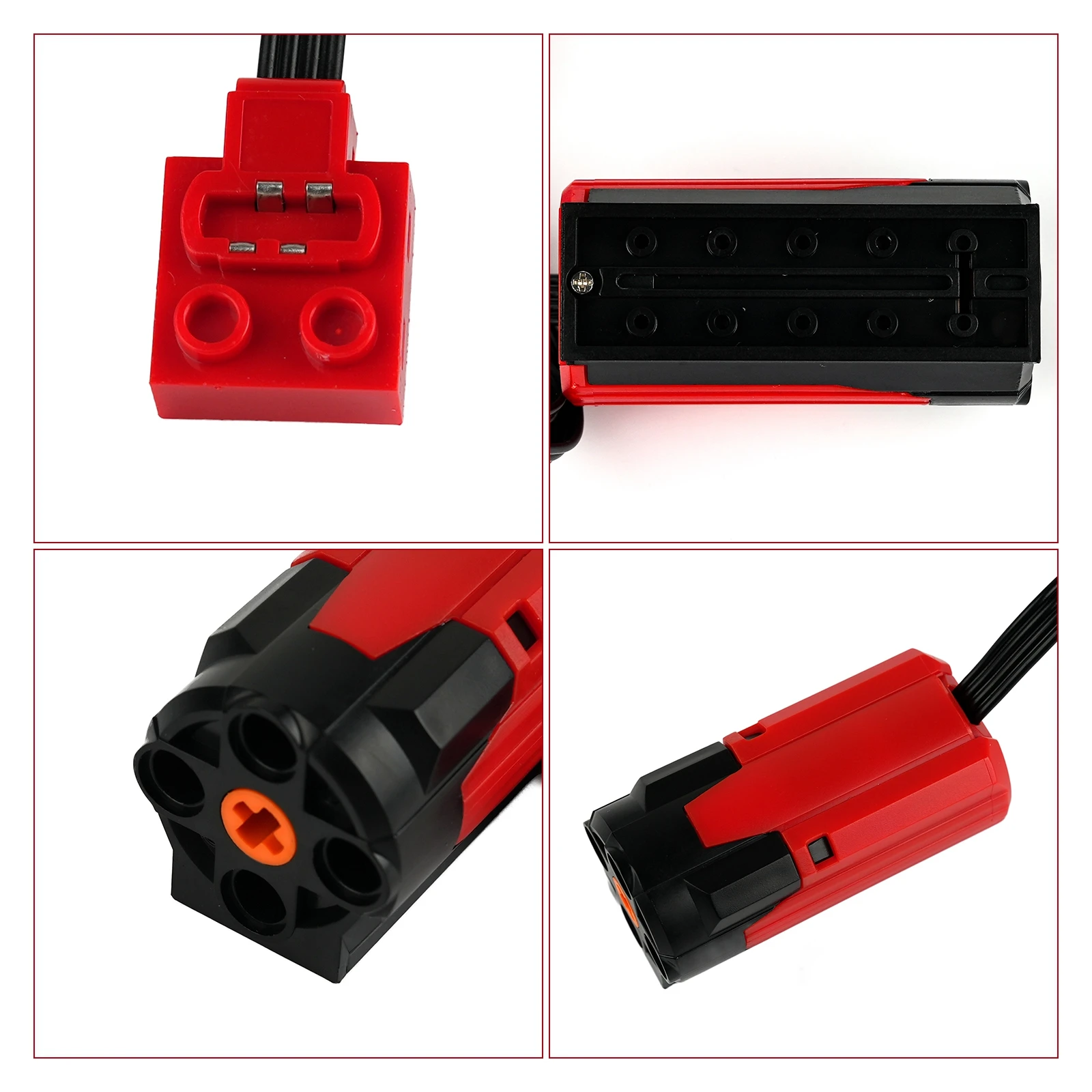 Motor rojo Plus M, funciones de potencia de alto par, Motor para bloques de construcción MOC, bricolaje, coche/camión/Robot, Compatible con todas las principales marcas