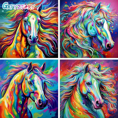 GATYZTORY Horse 5d Diamond Painting Handicraft Art Diy Crafts Animal Full Round/Square Interior Wall Decor Diamond Embroidery