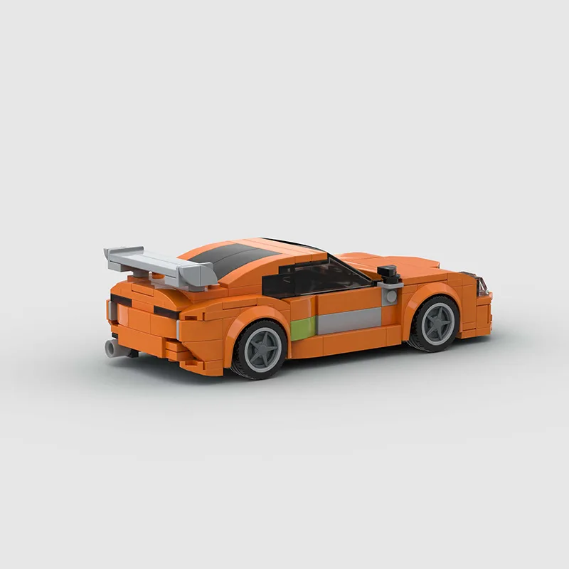 Supra mk4 carro esportivo de corrida moc compatível com lego pequenas partículas montadas bloco de construção infantil brinquedos transfronteiriços