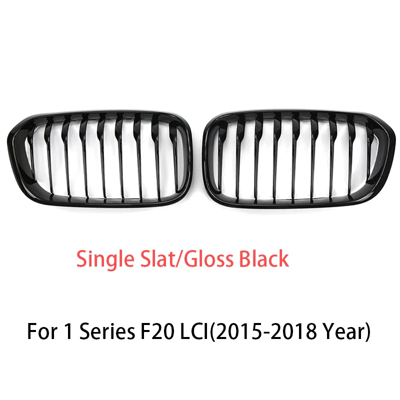 Voorbumper Race Radiator Mesh Grill Voor Bmw 1 Serie F20 F21 Facelift 2015-2019 Jaar Glanzend Mat Zwart M Kleur Carbon Print