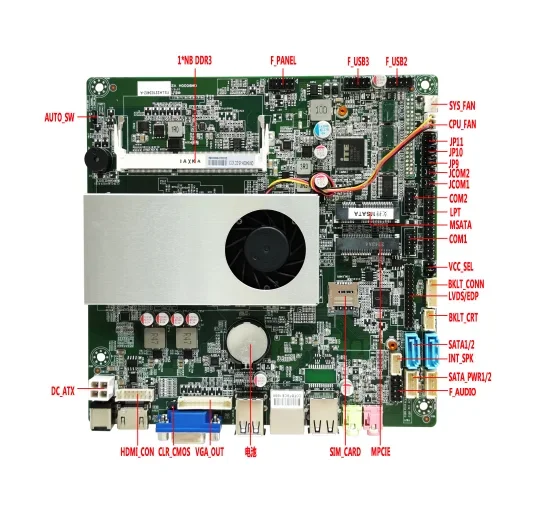 2025 Hot Sale Core I5 4210U I5 4300U I5 4200U Motherboard VGA LVDS EDP DH-MI  Mini ITX Motherboard for KIOSK All in One Computer