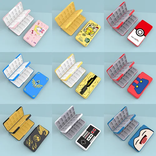 Imagen 2 del producto 48 en 1 para Nintendo Switch OLED LITE accesorios lindo estuche para tarjetas de juego tarjetas SD carcasa rosa caja de almacenamiento para Nintendo Switch