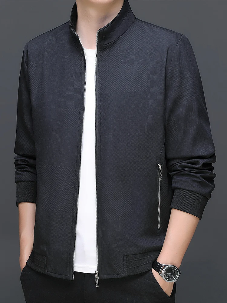 

Busin повседневное мужское джинсовое пальто на весну и осень, новое модное пальто среднего возраста для папы, зрелого джентльмена, подходит для воды, Wa