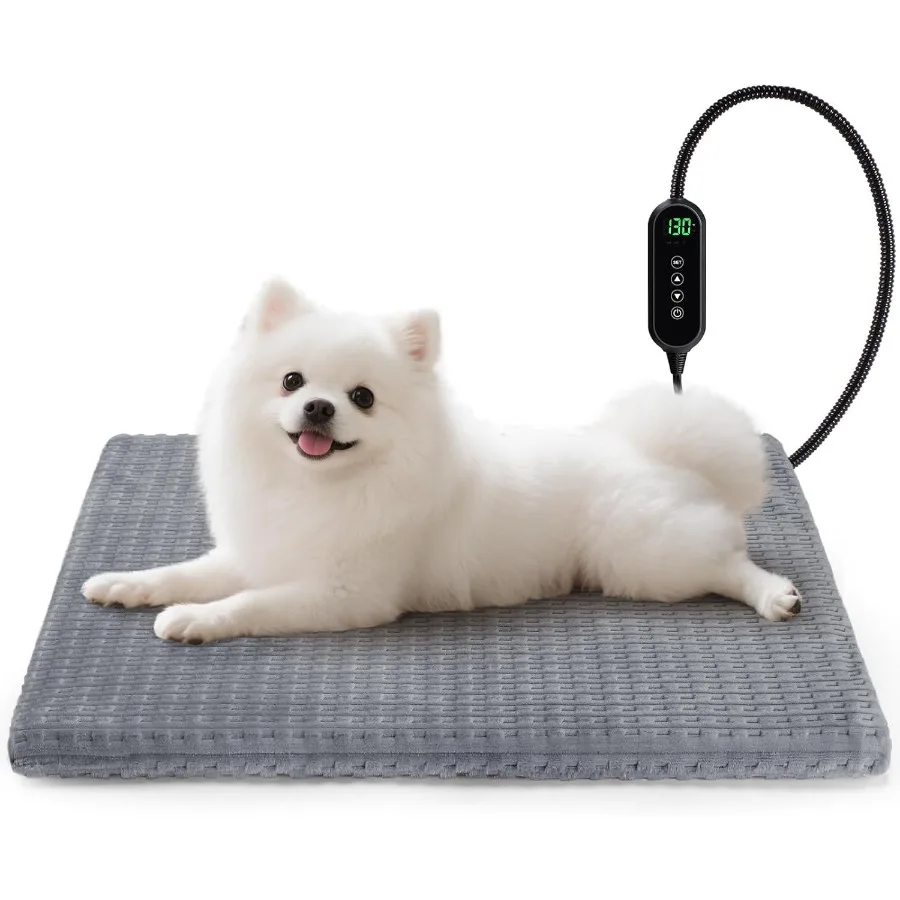 

Водонепроницаемая кровать с подогревом для домашних животных с регулируемой температурой и таймером для домашних кошек и собак, электрический коврик для домашних животных с устойчивым к жеванию S