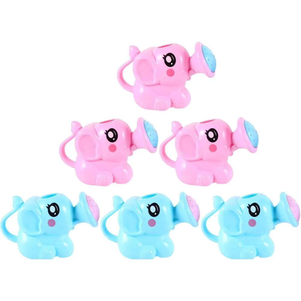 6 pièces dessin animé bébé éléphant douche bain jouet enfant en bas âge arrosoir Abs jouets