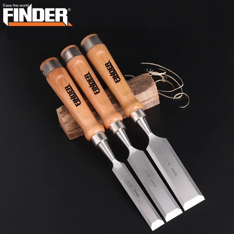 8pcs 6-22mm Woodwork Chisel Set Carpenter Tool Flat Woodworking Chisels CR-V Professional Carving Knife Carving Wood Tools