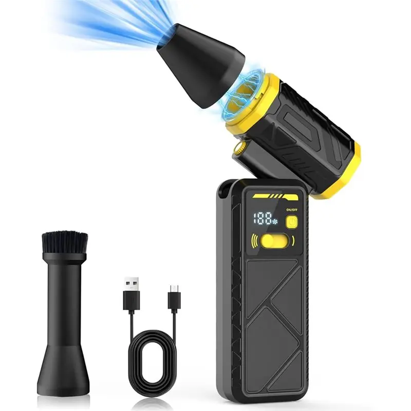 

A94E-Air Duster Беспроводной 280000 об/мин Супермощный пылесборник Перезаряжаемый для компьютера, клавиатуры, дома, автомобиля на открытом воздухе и автомобиля