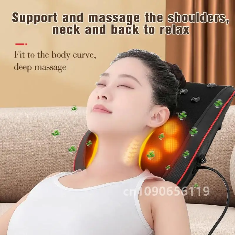 Portable Neck Waist Massager Electric Muscle Heating Relaxation Massager Whole Body Massage To Relieve Muscle Soreness Vehicular