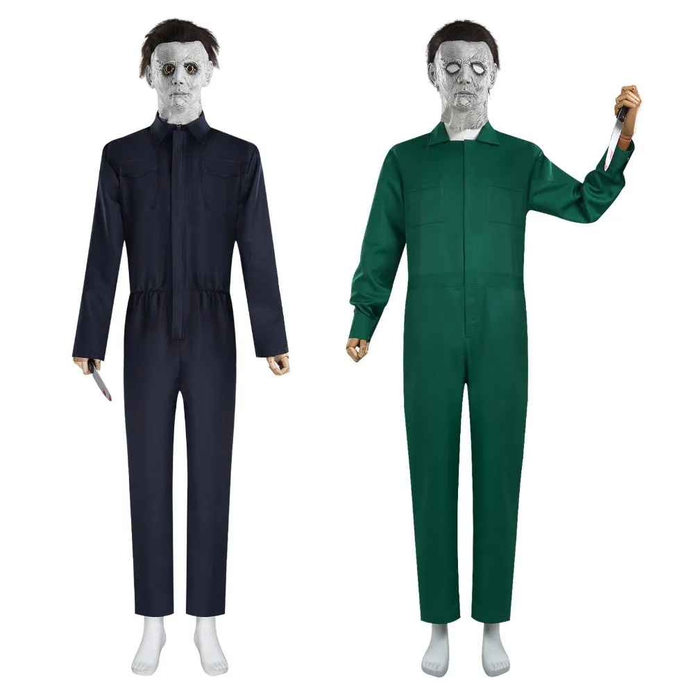 

Movie Halloween Cosplay Costume MichaelMyers Disguise Horror Jumpsuit Full Set Adult Bodysuit Carnival Party Clothes Roleplay