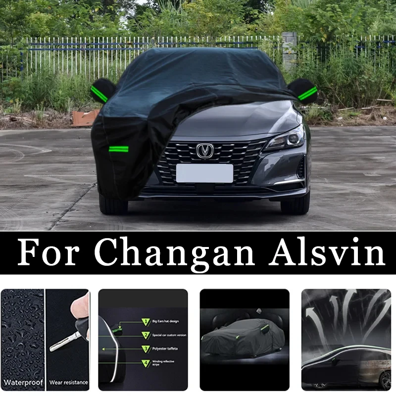 

For Changan Alsvin Outdoor Protection Full Car Covers Snow Cover Sunshade Waterproof Dustproof Exterior Car accessories