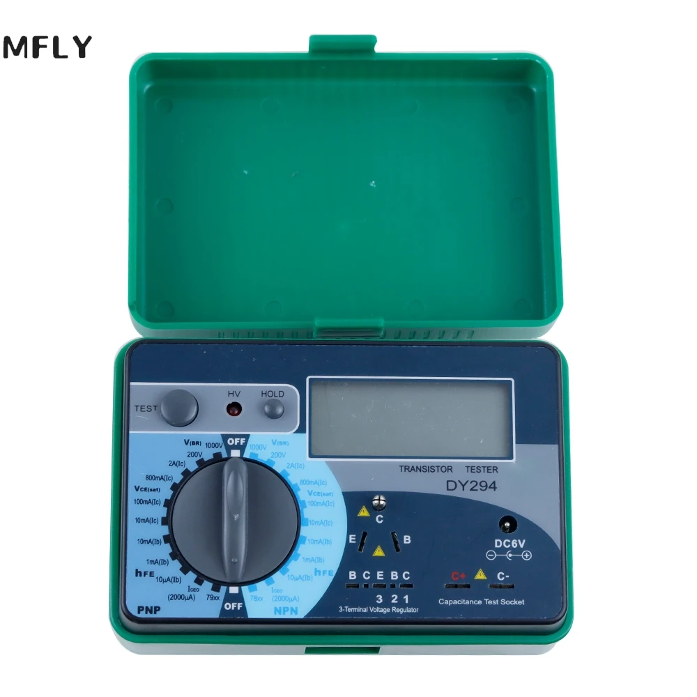 

DY294 Multifunction Digital Transistor Analyzer Tester Semiconductor Diode Triode Reverse AC DC Voltage Capacitance FET