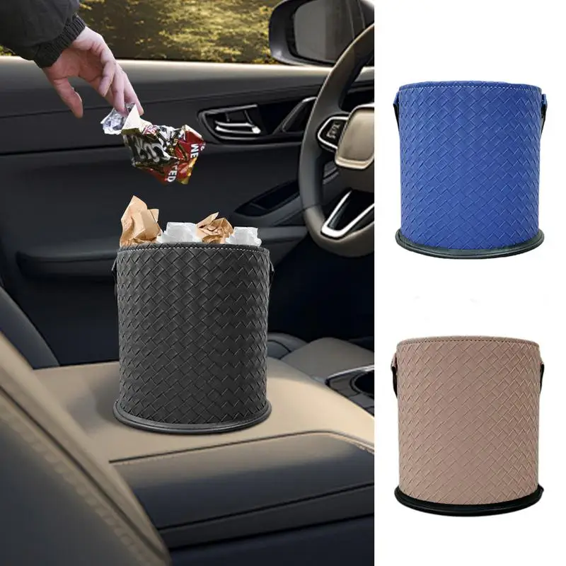 Headrest Trash Bin Headrest Garbage Bin Car Trash Can Road Trip Must-Have Car Water Bottle Organizer With Lanyard For Taxi SUV