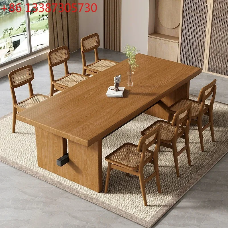 Universal Wooden Floor Table Oilproof European Luxury Modern Dining Table Living Room Design Juegos De Comedor Home Products