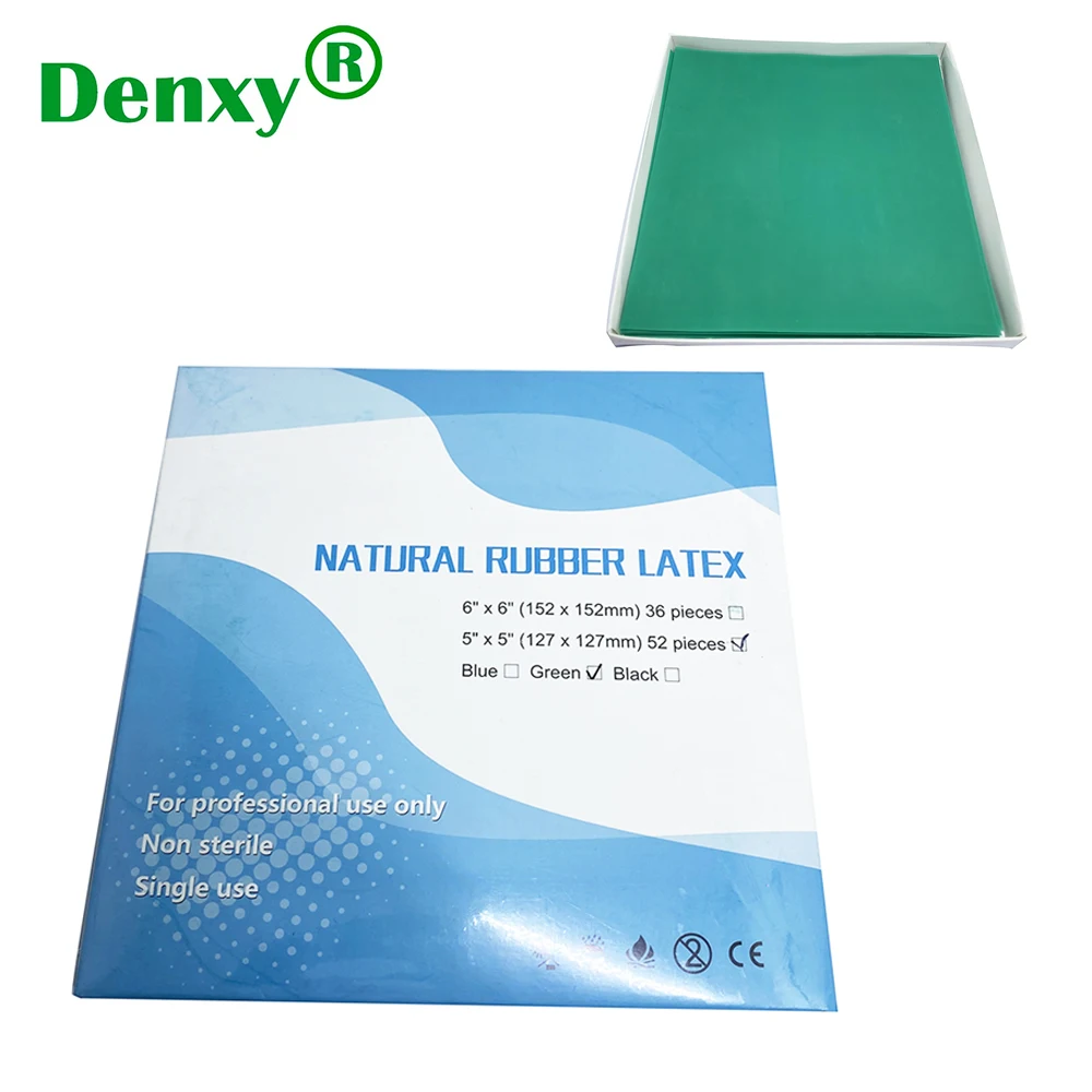 36/52pcs Denxy High Quality Natural Rubber Latex Dental Rubber Dam Pure Latex Rubber Dam Dental Dam Anti-Allergy Oral Care