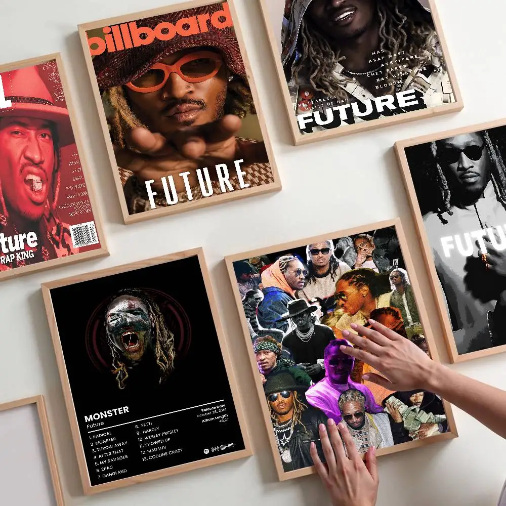 المستقبل الهيب هوب مغني الراب الكلاسيكية أنيمي المشارك للماء ورقة ملصق مقهى بار غرفة جدار ديكور #1