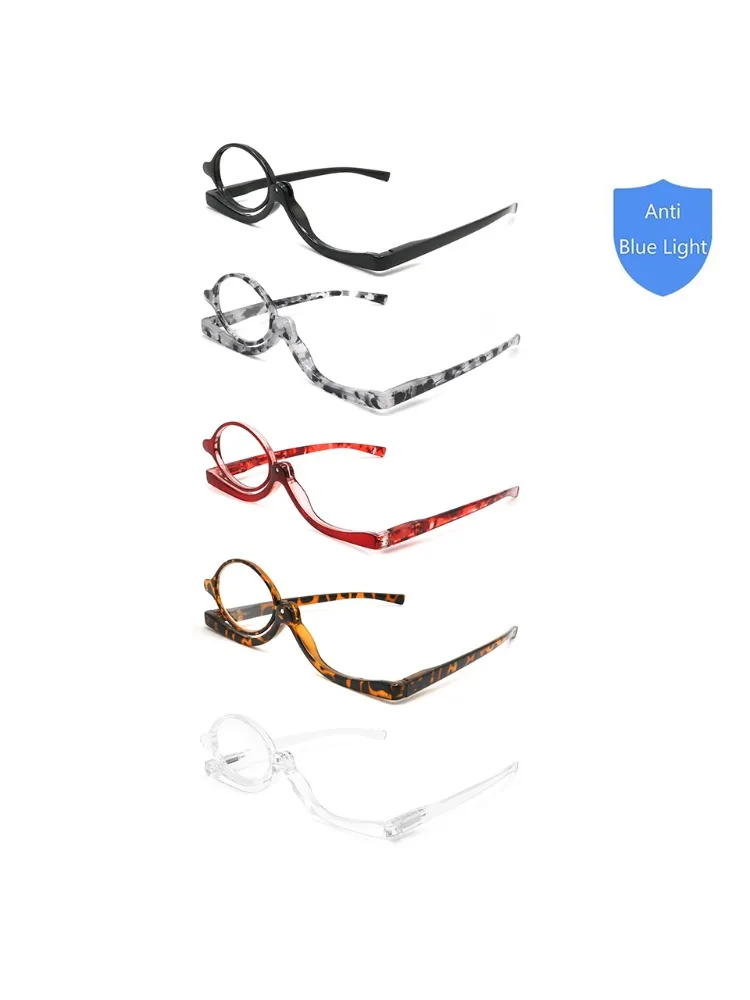 Lunettes de lecture et de maquillage anti-lumière bleue BEGREAT, avec verres grossissants rabattables pour femmes, dotées de charnières à ressort