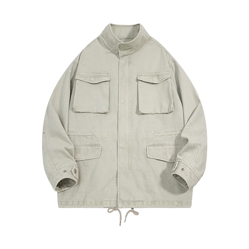 

GIOIOMская куртка, новинка 2025 осени и зимы, высокое качество, воротник-стойка, рабочая одежда с несколькими карманами, повседневная мужская куртка